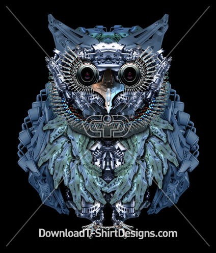 Metal Robot Owl Bird