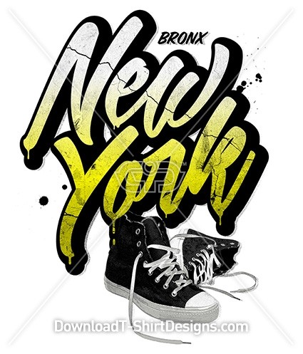Bronx New York Grunge Sneaker Shoes