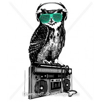 Owl Bird Sunglasses Music Radio Boom Box
