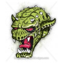 Scary Reptile Monster Head
