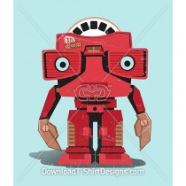 Retro Picture Viewer Toy Robot Character