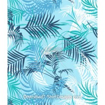 Tropical Palm Leaf Pattern Seamless Pattern